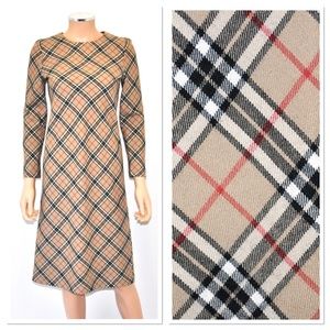 Designer Nova Plaid 100% Wool Dress - S